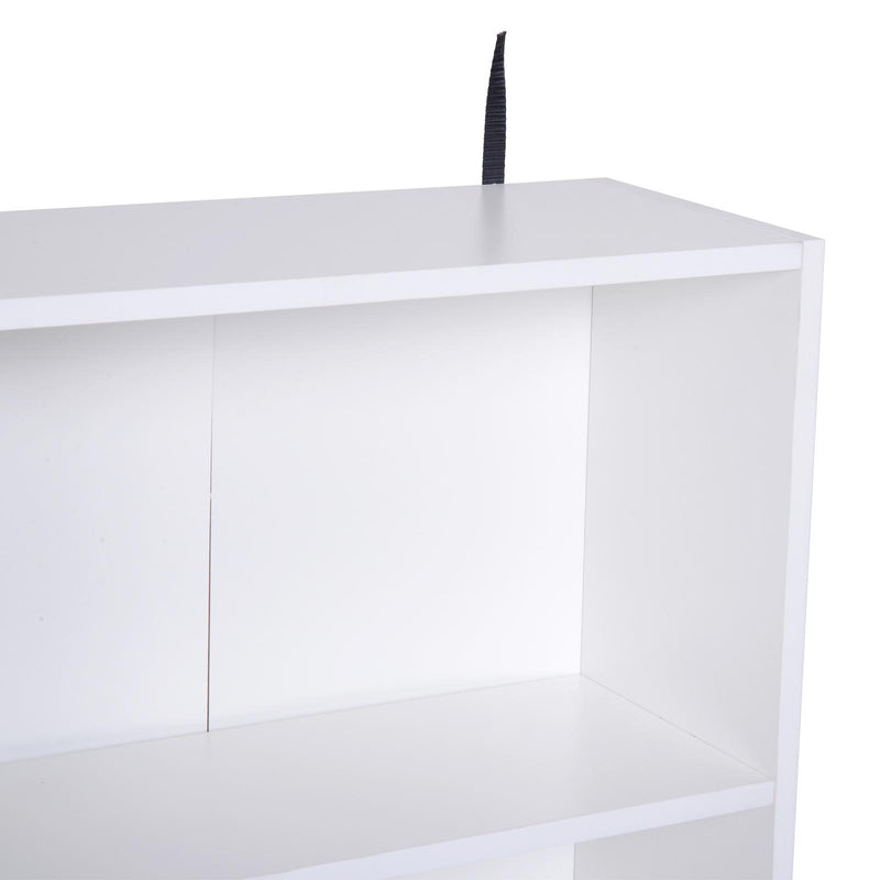 Mobiletto Libreria con Piedini in Legno di Pino Bianco 80x23.5x118 cm 