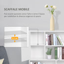 Libreria con Piedini in Legno di Pino Bianco 80x23.5x123 cm 