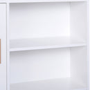 Libreria con Piedini in Legno di Pino Bianco 80x23.5x123 cm 