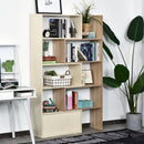 Libreria Scaffale a Ripiani Salvaspazio per Soggiorno in Legno 141x29x176 cm Bianco Rovere 