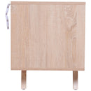 Mobile Tv in Stile Scandinavo Rovere e Nero 120x40x50 cm 