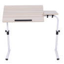 Scrivania Tavolino Porta Pc da Ufficio  in Legno e Metallo 80x40x45-65.5 cm 