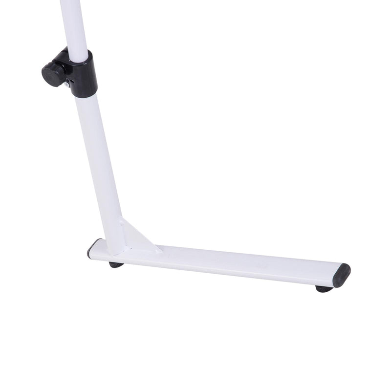 Scrivania Tavolino Porta Pc da Ufficio  in Legno e Metallo 80x40x45-65.5 cm 