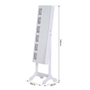 Specchio da Terra Armadio Portagioie Bianco 48x40x160 cm 