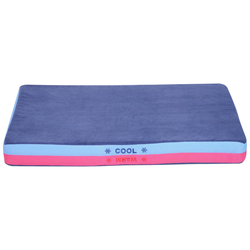 Materassino per Cani in Memory Foam 88x56x10 cm  Double Face Blu