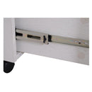 Cassettiera Portadocumenti da Ufficio in Legno 2 Cassetti per A4 Chiusura di Sicurezza  Bianca