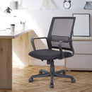 Sedia da Ufficio Operativa in Tessuto a Rete Regolabile  H98 Nera