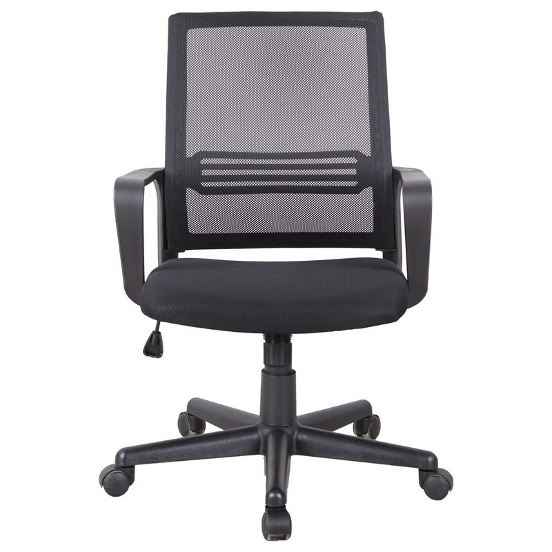 Sedia da Ufficio Operativa in Tessuto a Rete Regolabile  H98 Nera