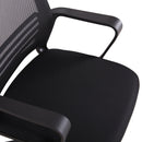 Sedia da Ufficio Operativa in Tessuto a Rete Regolabile  H98 Nera