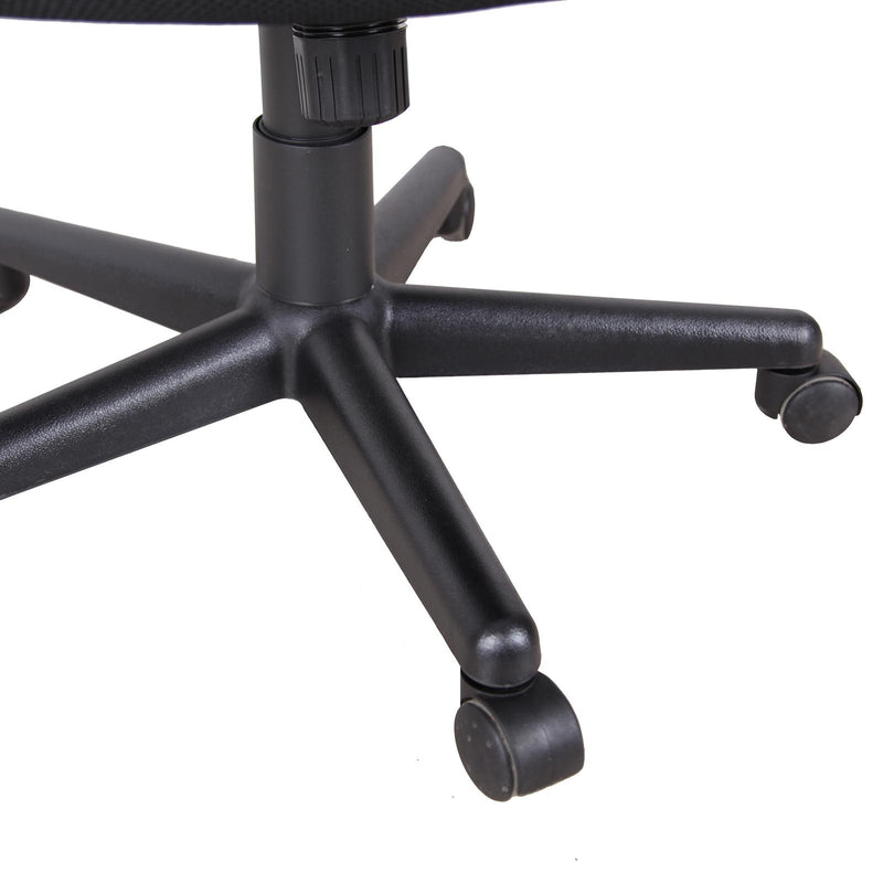 Sedia da Ufficio Operativa in Tessuto a Rete Regolabile  H98 Nera