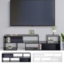 Libreria Salvaspazio per Soggiorno in Legno 120-165 x35x50 cm  Nera