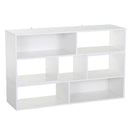 Libreria Salvaspazio per Soggiorno in Legno 120-165 x35x50 cm  Bianca