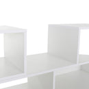 Libreria Salvaspazio per Soggiorno in Legno 120-165 x35x50 cm  Bianca