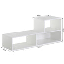 Libreria Salvaspazio per Soggiorno in Legno 120-165 x35x50 cm  Bianca