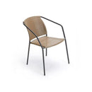 Sedia da Giardino in Ferro e PVC Rattan Taddei Maia Marrone