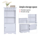 Mobiletto da Bagno in 40x23x80 cm  Floreale Bianco