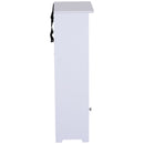 Mobiletto da Bagno in 40x23x80 cm  Floreale Bianco