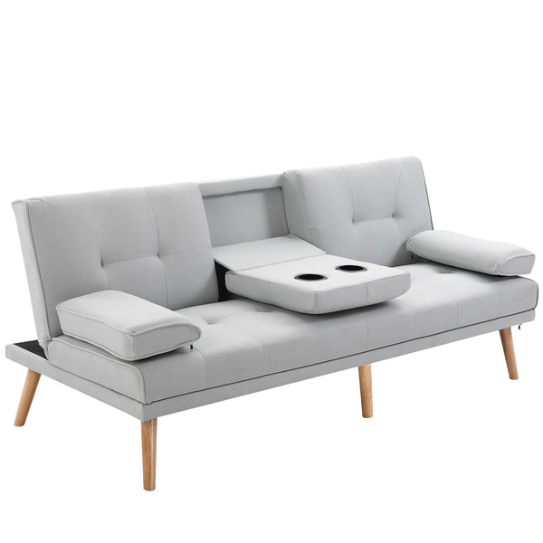 online 3-Sitzer Schlafsofa 181 x 77 x 72 cm in grauem Stoff