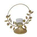 Portacandele metallo rose oro cm 23x10xh23