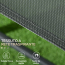 Set 3 Pezzi da Giardino con 2 Sedie 53,5x64x93 cm e Tavolino da Caffè Ø45x50 cm in Metallo Grigio Scuro      