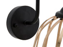 Lampada da Muro Elegant 16x25x28 cm in Ferro Nero e Oro