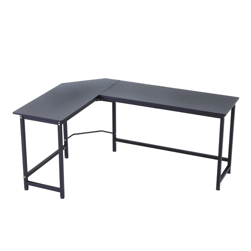 Scrivania da Ufficio ad Angolo 168x120x75 cm in Legno e Metallo  Nero