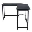 Scrivania da Ufficio ad Angolo 168x120x75 cm in Legno e Metallo  Nero