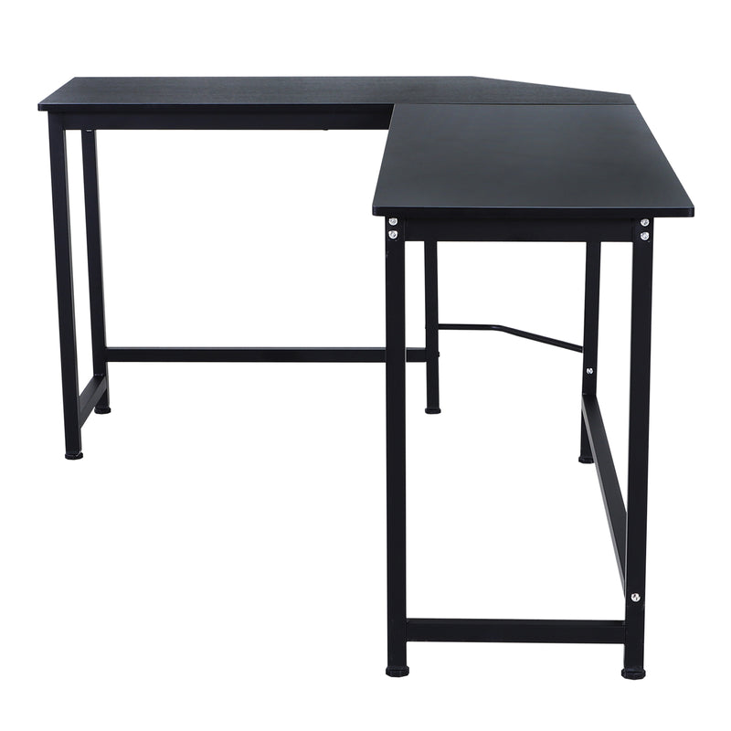 Scrivania da Ufficio ad Angolo 168x120x75 cm in Legno e Metallo  Nero