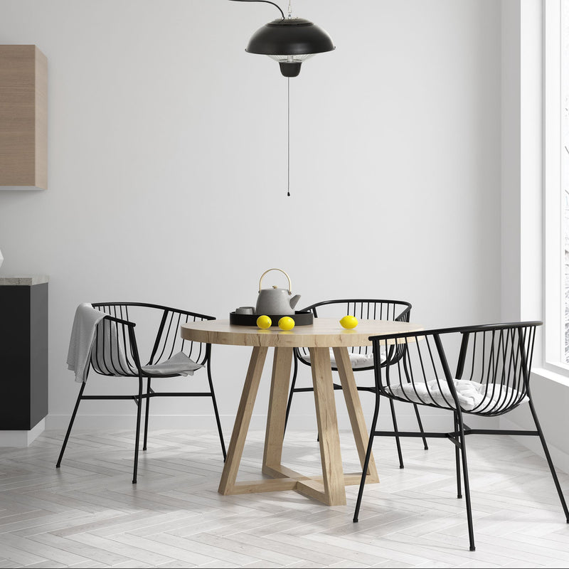 Stufa da Esterno Lampada Riscaldante Elettrica a Sospensione Led 1500W 