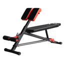 Panca Addominali Multifunzionale Regolabile per Palestra  Nera e Rossa