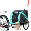 Carrello Rimorchio per Cani da Bicicletta Impermeabile  Azzurro e Grigio