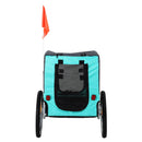 Carrello Rimorchio per Cani da Bicicletta Impermeabile  Azzurro e Grigio