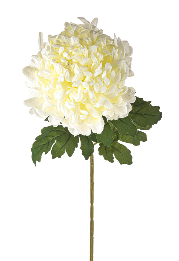 Set 6 künstliche Chrysanthemendreher groß Höhe 79 cm weiß prezzo