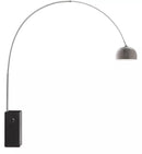 Lampada ad Arco con Stelo in Alluminio e Base in Marmo Rizzetti Nero