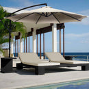 Ombrellone da Giardino Decentrato in Alluminio Ø3m Rizzetti Panna