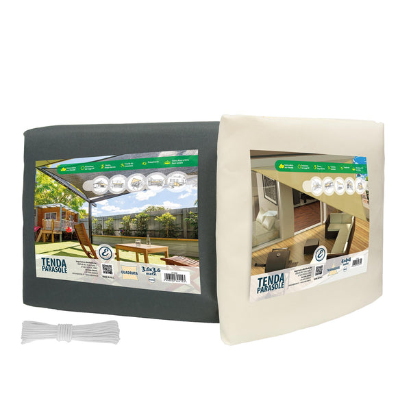 Rizzetti Dreieckige Gartensegel-Markise, weiß, verschiedene Größen sconto