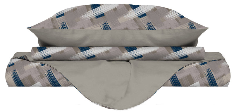 Copripiumino con stampa sul Sacco e Federe Doubleface Pennellate