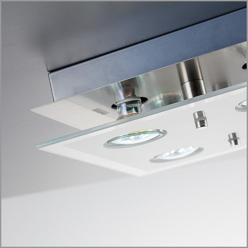 Plafoniera con 4 Faretti Led 12W Luce Calda Rizzetti
