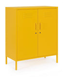Mobile Basso 2 Ante 40x80x101,5 cm Cambridge in Acciaio Giallo