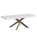 Tavolo Allungabile 200-460x90x77 cm Volantis Premium Bianco Frassino Telaio 4C 