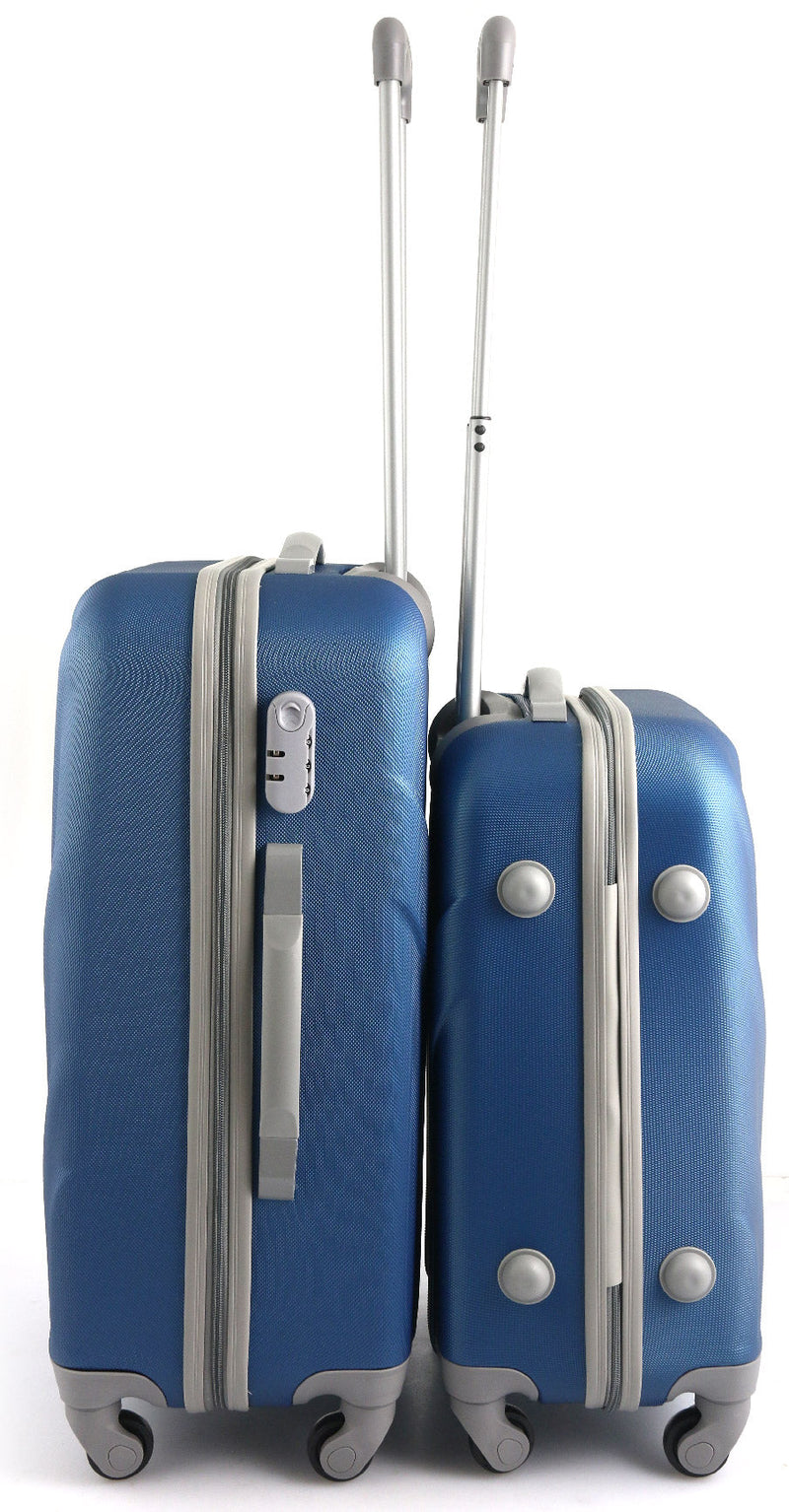 Set 2 Valigie Trolley Rigide in ABS 4 Ruote TSA Soriani Blu