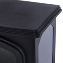 Camino Elettrico da Terra 41x25,4x52 cm 750/1500W Effetto Fiamma  Nero