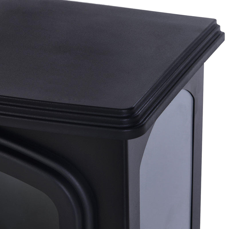 Camino Elettrico da Terra 41x25,4x52 cm 750/1500W Effetto Fiamma  Nero