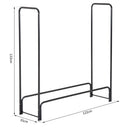 Portalegna per Camino 122x35x122 cm in Ferro  Nero