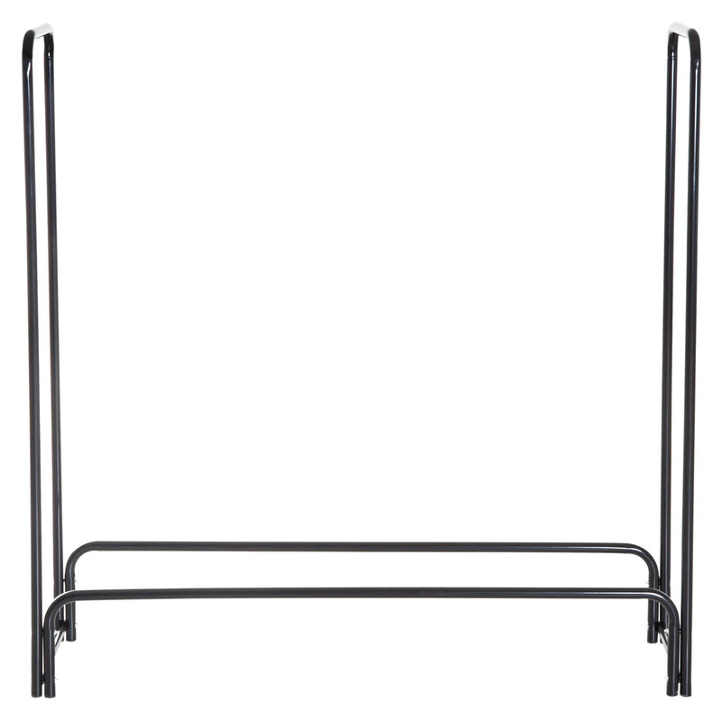 Portalegna per Camino 122x35x122 cm in Ferro  Nero