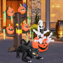 Decorazione Halloween Albero Gonfiabile 240 cm con LED 