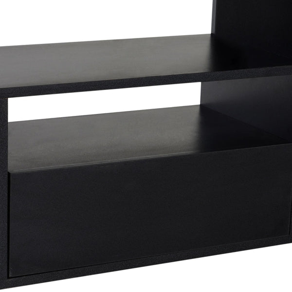 sconto TV-Schrank mit Holzböden 120 x 30 x 67 cm Schwarz
