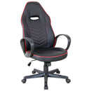 Sedia da Gaming Ergonomica in Similpelle Altezza Regolabile  Nera e Rossa