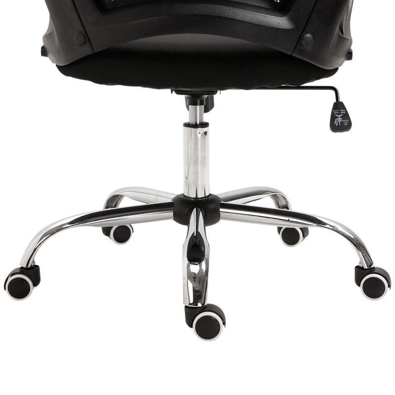 Sedia da Ufficio Presidenziale Ergonomica a Rete  Nera