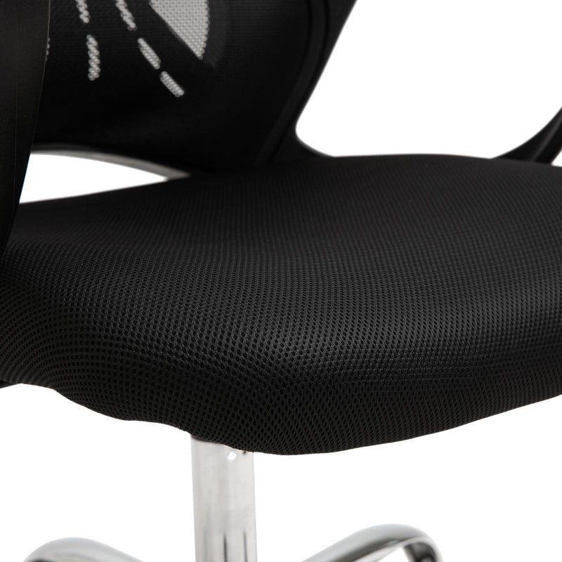 Sedia da Ufficio Presidenziale Ergonomica a Rete  Nera